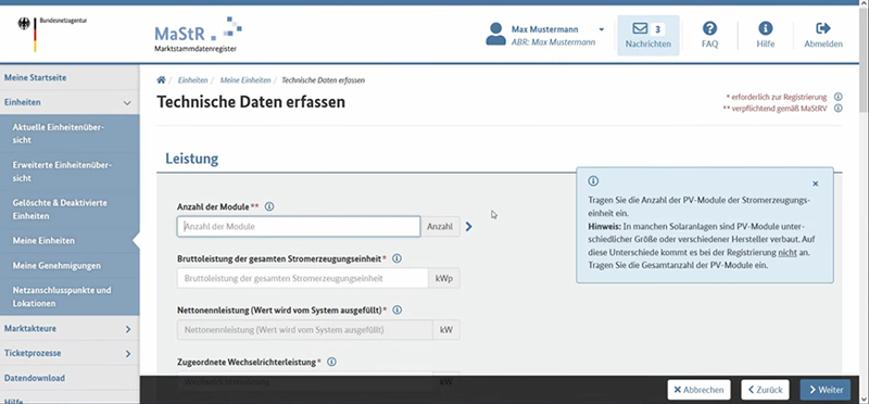 Balkonkraftwerk Anmeldung Registrierung Schritt 13